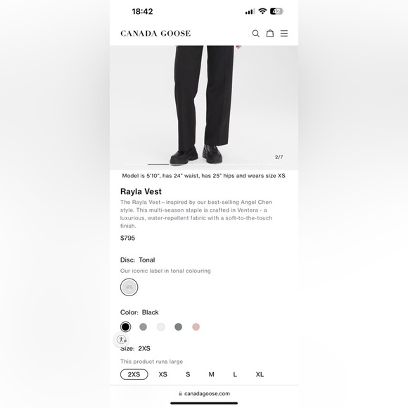 Canada Goose Navy Puffer Vest - Picture 2 of 14